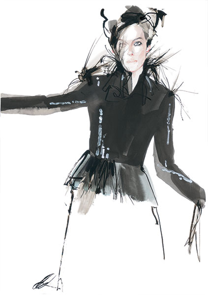 David Downton Portrait Amanda Harlech - David Downton